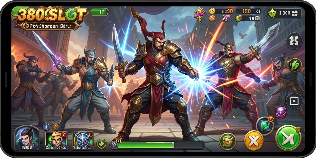Tampilan gameplay seru di 380SLOT dengan pertarungan epik.