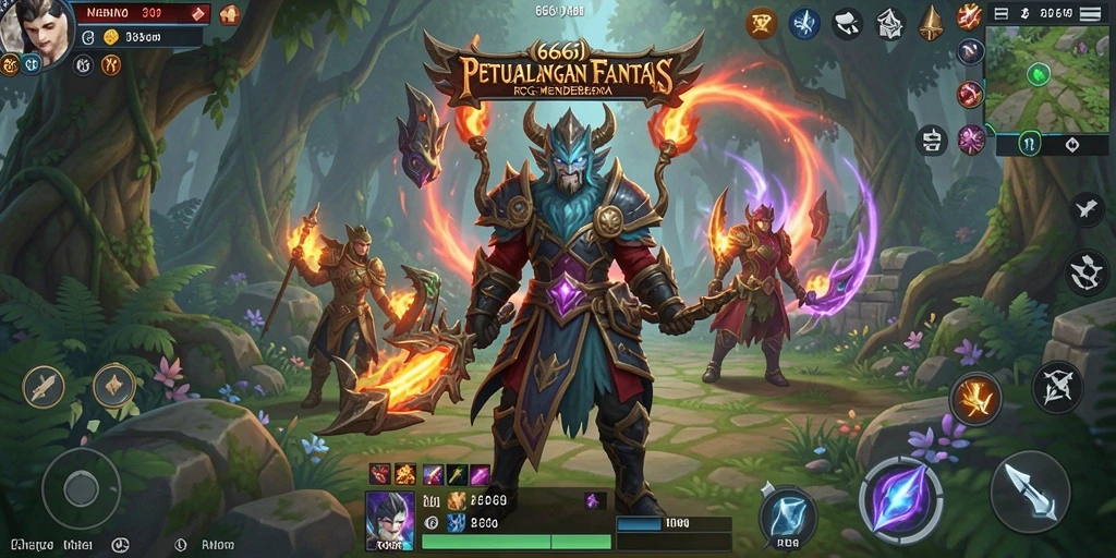 Tangkapan layar menunjukkan aksi seru gameplay RPG di 666I.