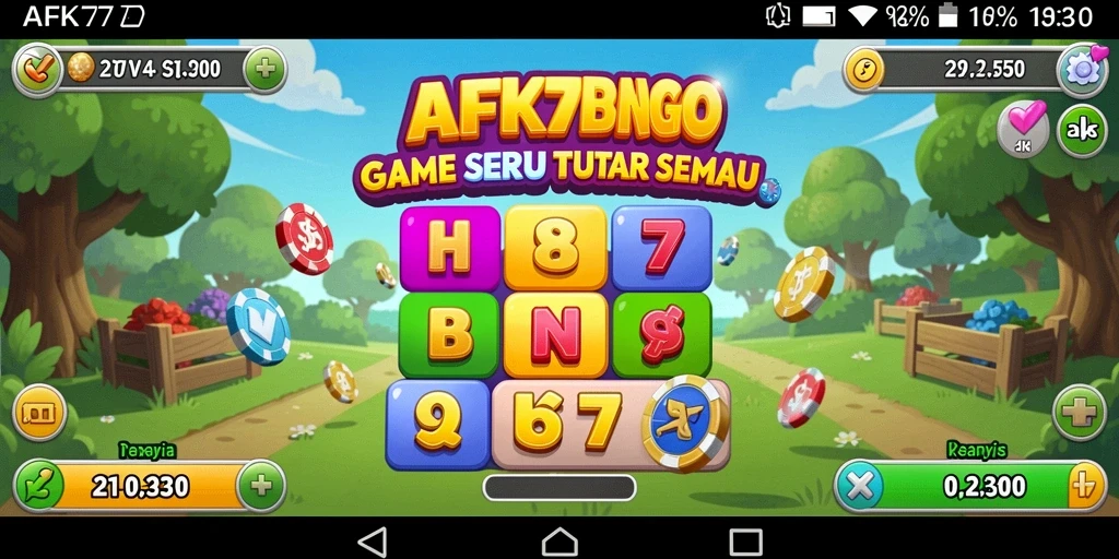 Tangkapan layar gameplay AFK77 menampilkan aksi seru permainan Bingo.