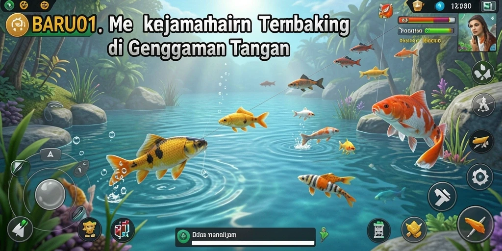 Tampilan gameplay BARU01 yang mendebarkan dan penuh tantangan memancing.
