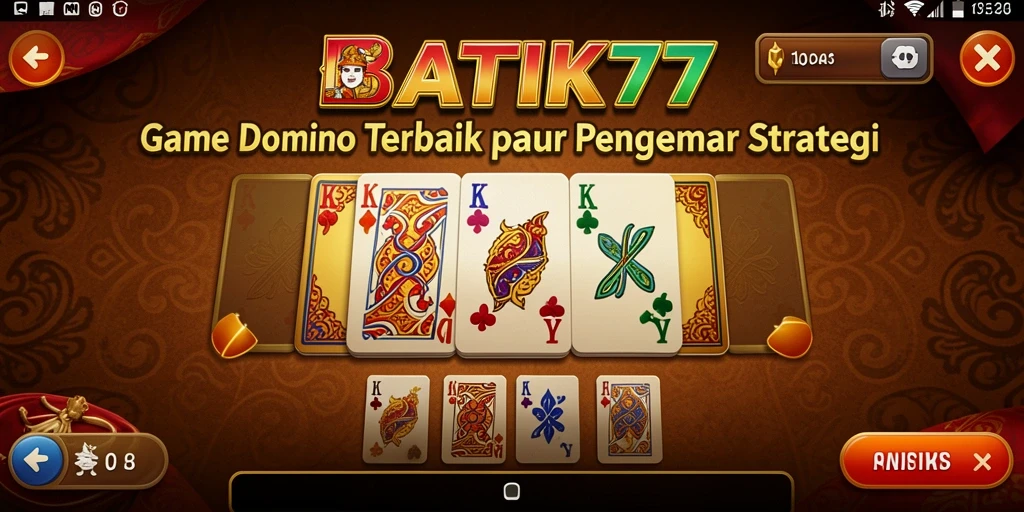 Tampilan gameplay mengasyikkan saat bermain Domino di BATIK77.
