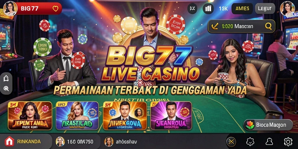 Tampilan gameplay Live Casino yang memukau dan interaktif.