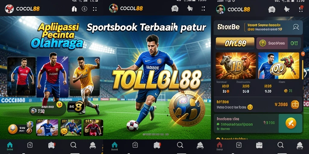 Tampilan dari gameplay saat menggunakan aplikasi COCOL88 untuk taruhan olahraga.