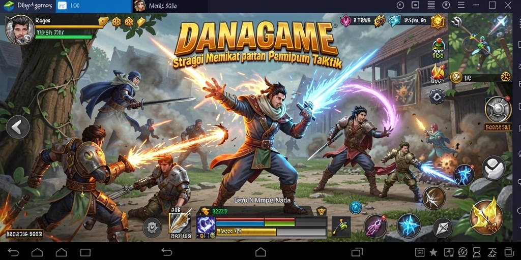 Tangkapan layar gameplay DANAGAME dengan strategi mendalam.