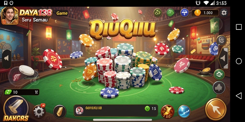 Tampilan gameplay QiuQiu yang menarik dan seru.