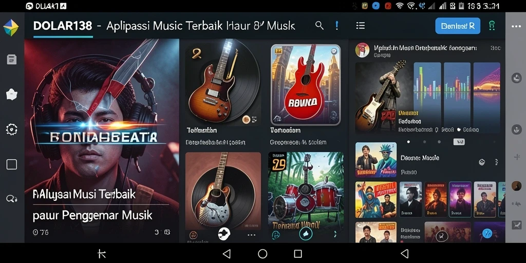 Tampilan gameplay interaktif dalam DOLAR138 dengan berbagai lagu.