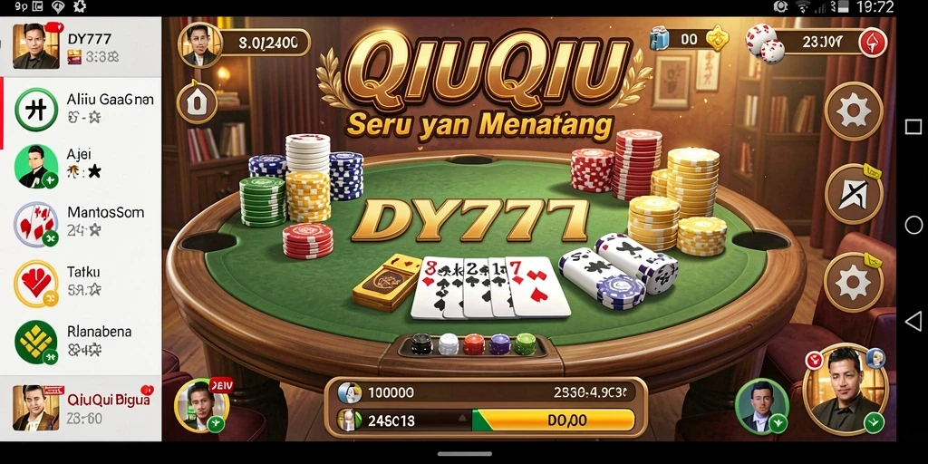 Tampilan gameplay seru dari DY777 yang penuh strategi QiuQiu.