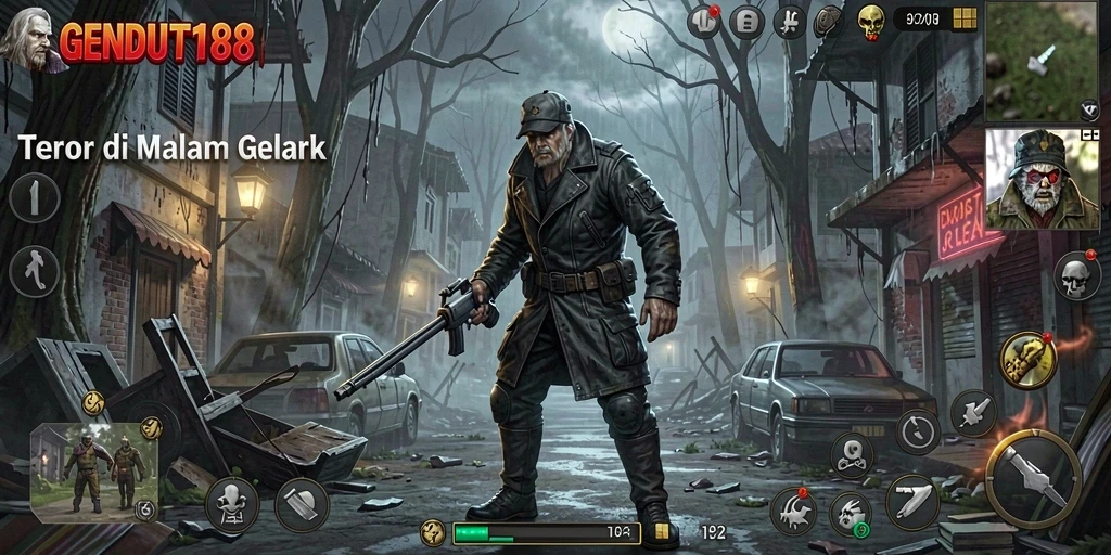 Tampilan menyeramkan dalam gameplay GENDUT188.