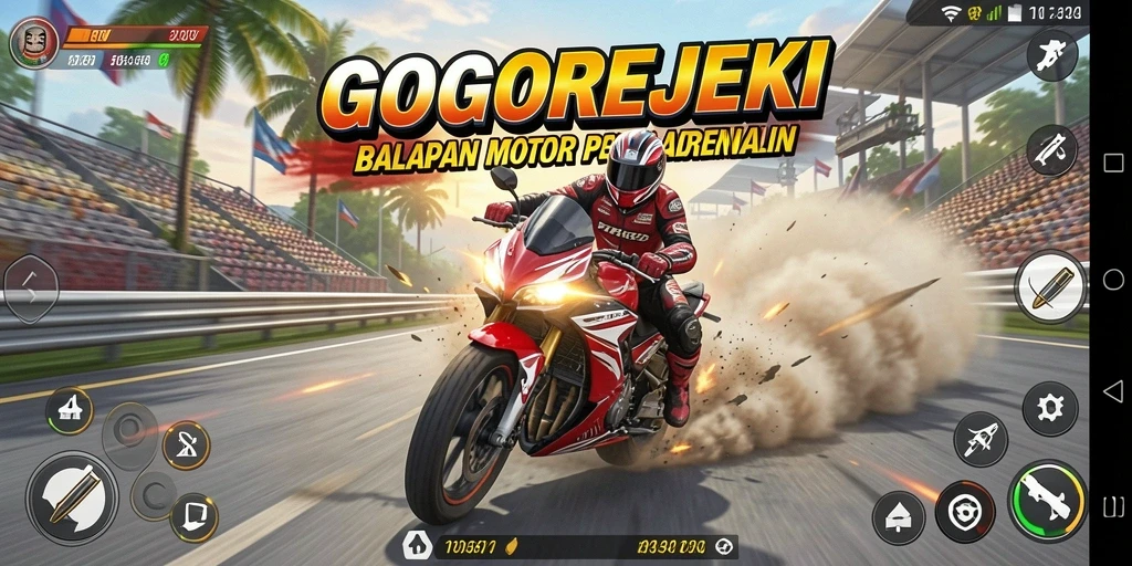 Tampilan gameplay GOGOREJEKI yang seru dan kompetitif.