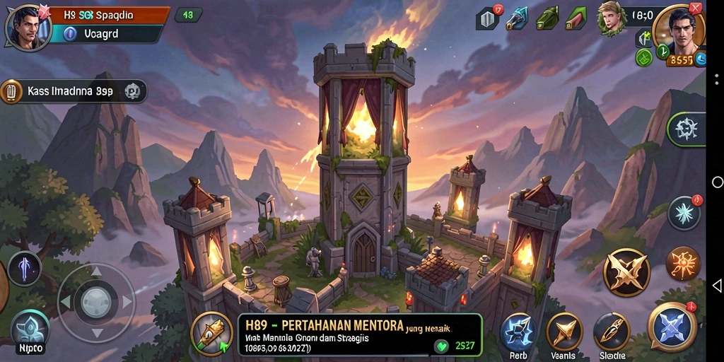 Screenshot H89 dengan aksi mendebarkan di lantai permainan Tower Defense.