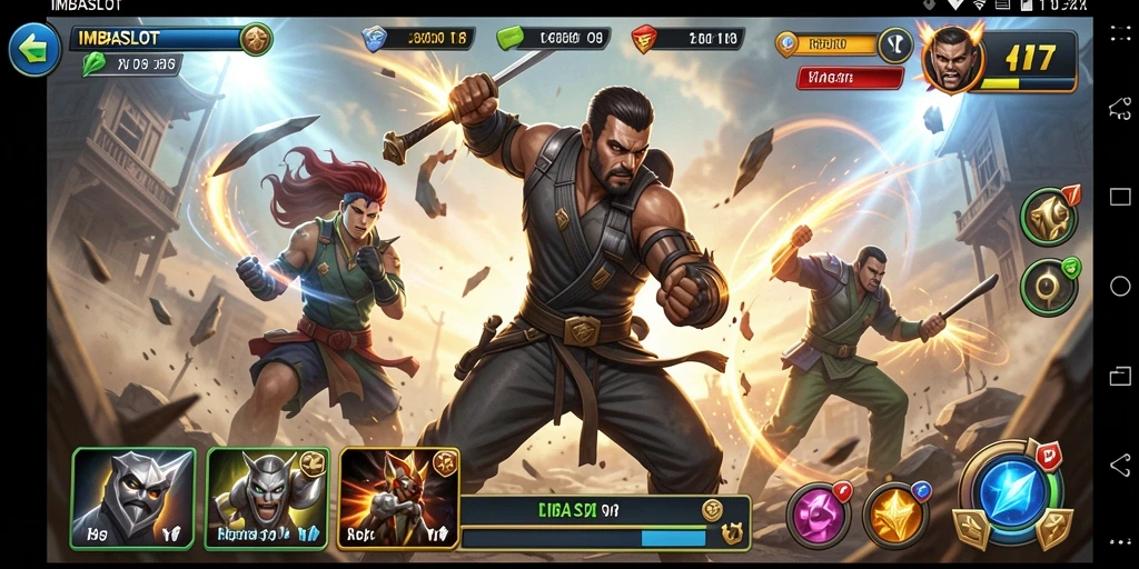 Tampilan gameplay seru dalam aksi IMBASLOT.