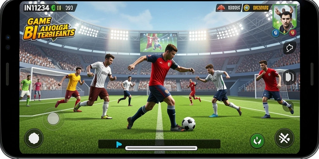 Tampilan gameplay seru dalam IN1234 dengan berbagai cabang olahraga.