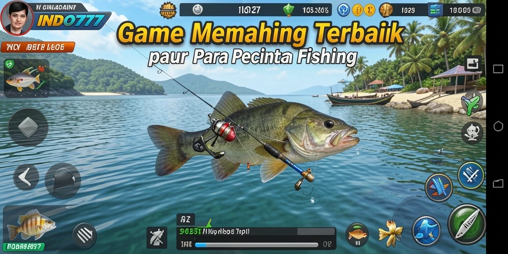 Screenshot gameplay INDO777 menunjukkan aksi memancing yang seru dan mendebarkan.