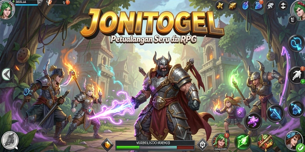 Tampilan gameplay menarik dalam JONITOGEL dengan aksi RPG seru.