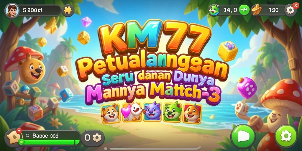 Tampilan menarik dari gameplay seru KM777 dengan aksi Match-3.