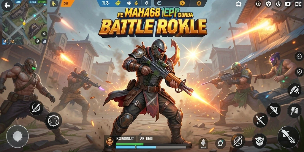 Gameplay menegangkan di arena Battle Royale MAHA168.