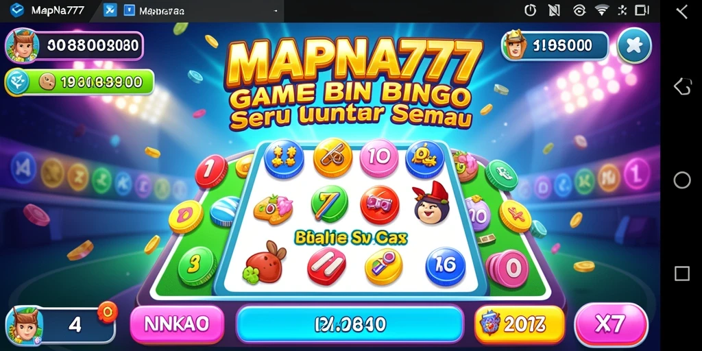 Tangkapan layar utama MAPNA777 menampilkan gameplay Bingo yang seru dan interaktif.