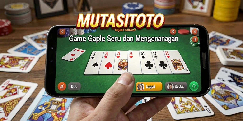 Tampilan gameplay seru dari MUTASITOTO yang menggambarkan keseruan Gaple.