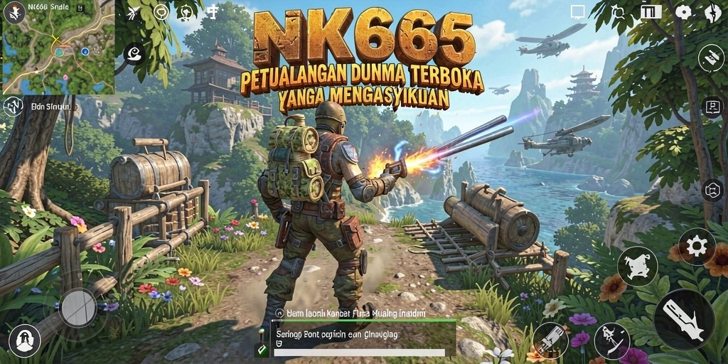 Screenshot gameplay NK666 menunjukkan eksplorasi dunia terbuka yang menarik.