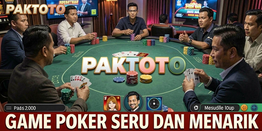 Tangkapan layar PAKTOTO menunjukkan gameplay poker yang mendebarkan dan interaktif.