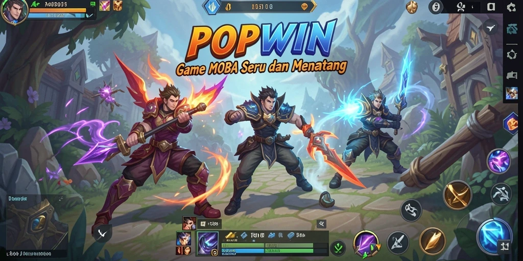 Tangkapan layar utama dari gameplay seru MOBA di POPWIN.