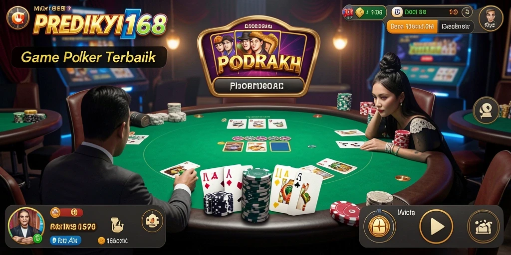 Tampilan menarik dari gameplay Poker di PREDIKSI168.