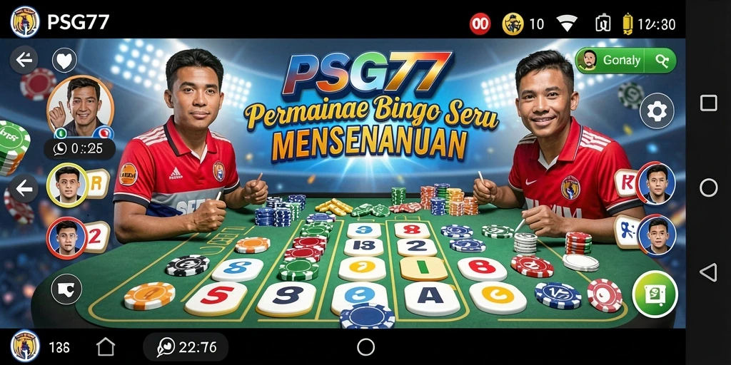 Gameplay seru Bingo di PSG77 dengan interaksi pemain.