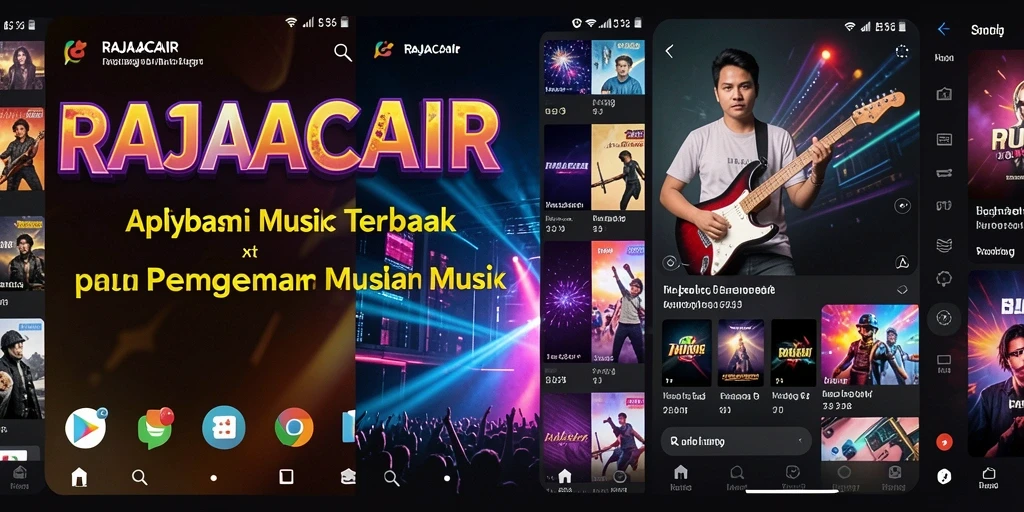Tampilan gameplay RAJACAIR dengan fitur musik interaktif.