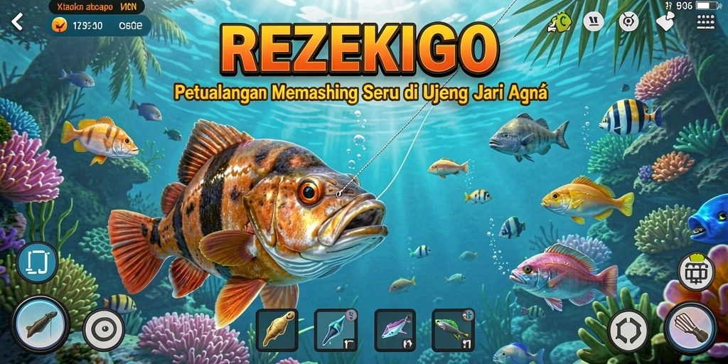 Tangkapan ikan raksasa dalam gameplay REZEKIGO yang seru.