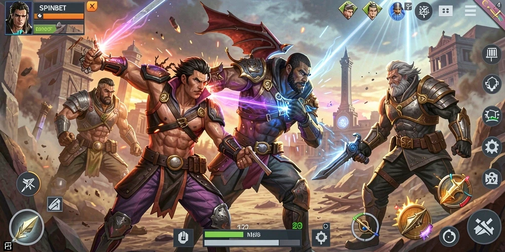 Tangkapan layar SPINBET menunjukkan intensitas pertempuran di arena Battle Royale.