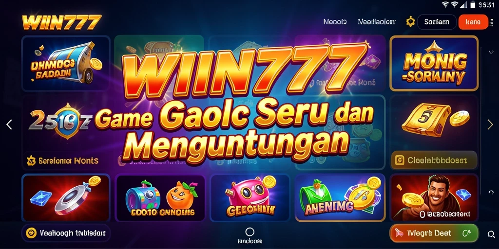 Tampilan mendebarkan dari gameplay Slot di WIN777